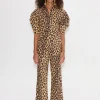 Pia Poplin Pant In Cheetah
