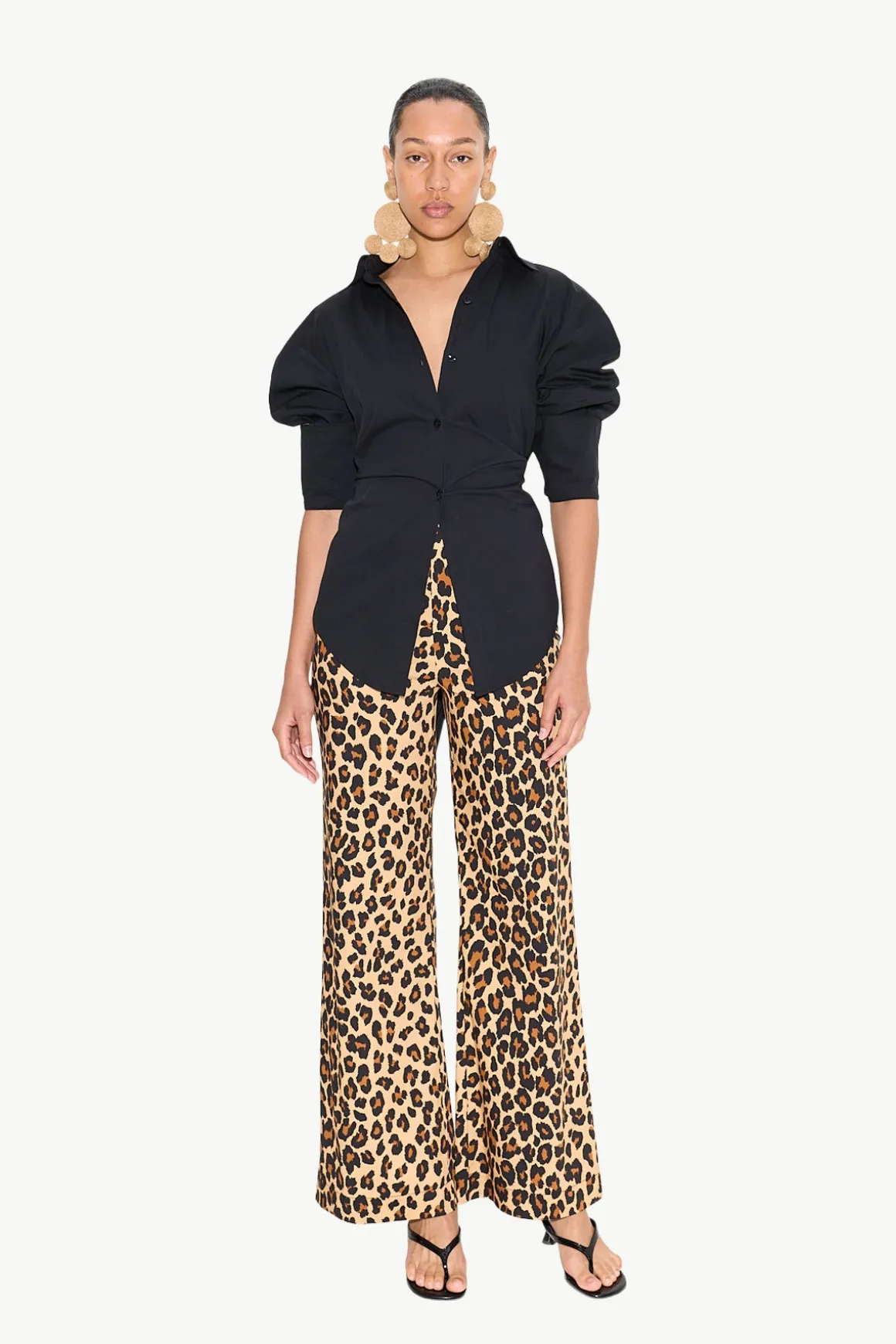 Pia Poplin Pant In Cheetah