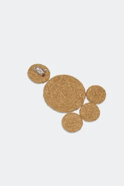 Raffia Deco Earring in Natural