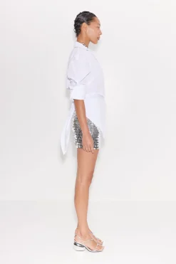 Sequin Dizzy Skirt in Satellite Silver