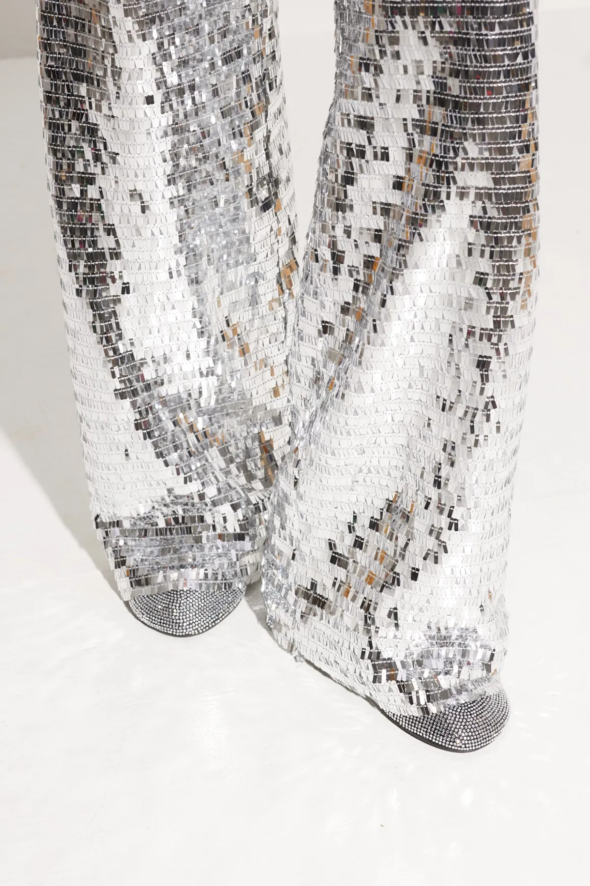 Sequin Pia Pant in Satellite Silver