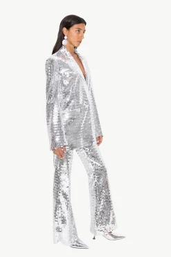 Sequin Robo Pant in Satellite Silver