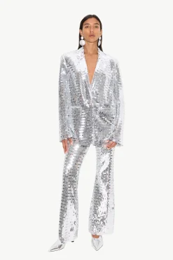 Sequin Robo Pant in Satellite Silver