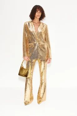 Sequin Robo Pant in Star Gold