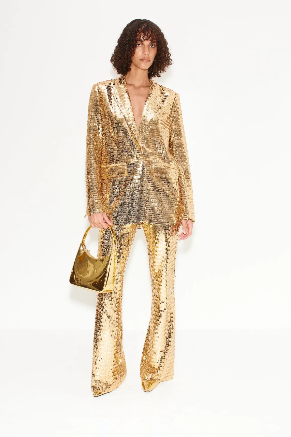 Sequin Robo Pant in Star Gold