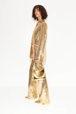 Sequin Robo Pant in Star Gold