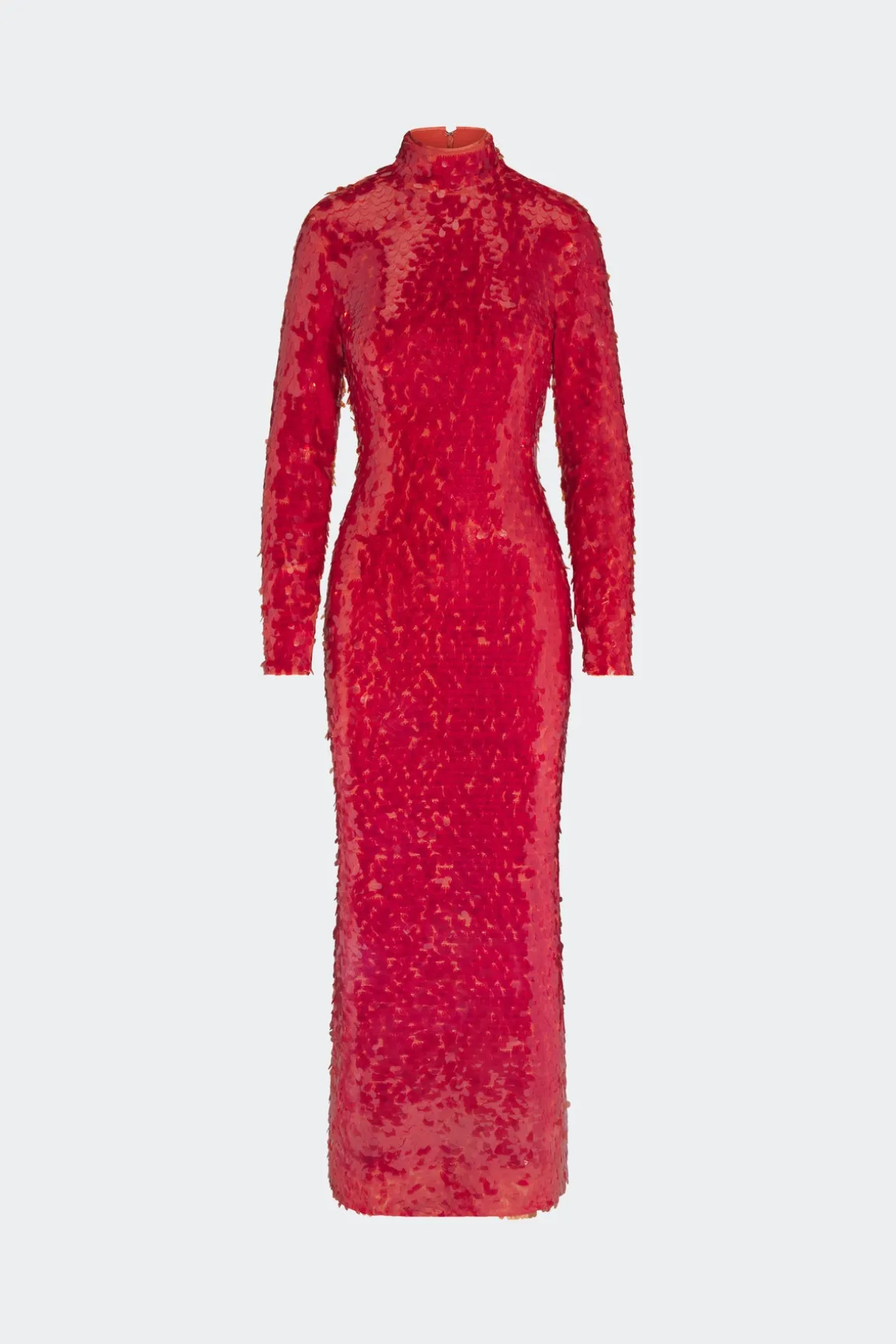 Sequin Sculpty Dress in Chili