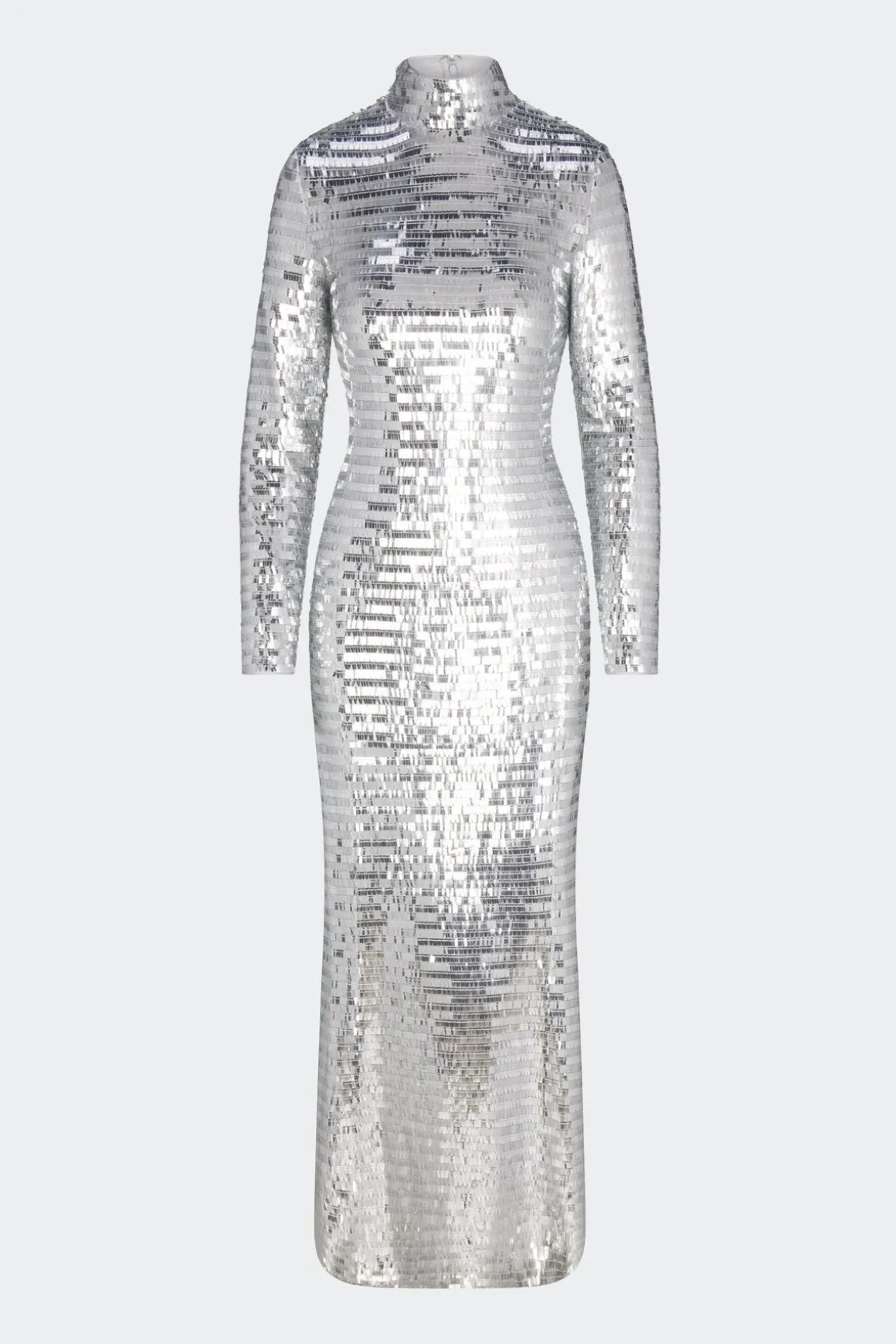 Sequin Sculpty Dress in Satellite Silver