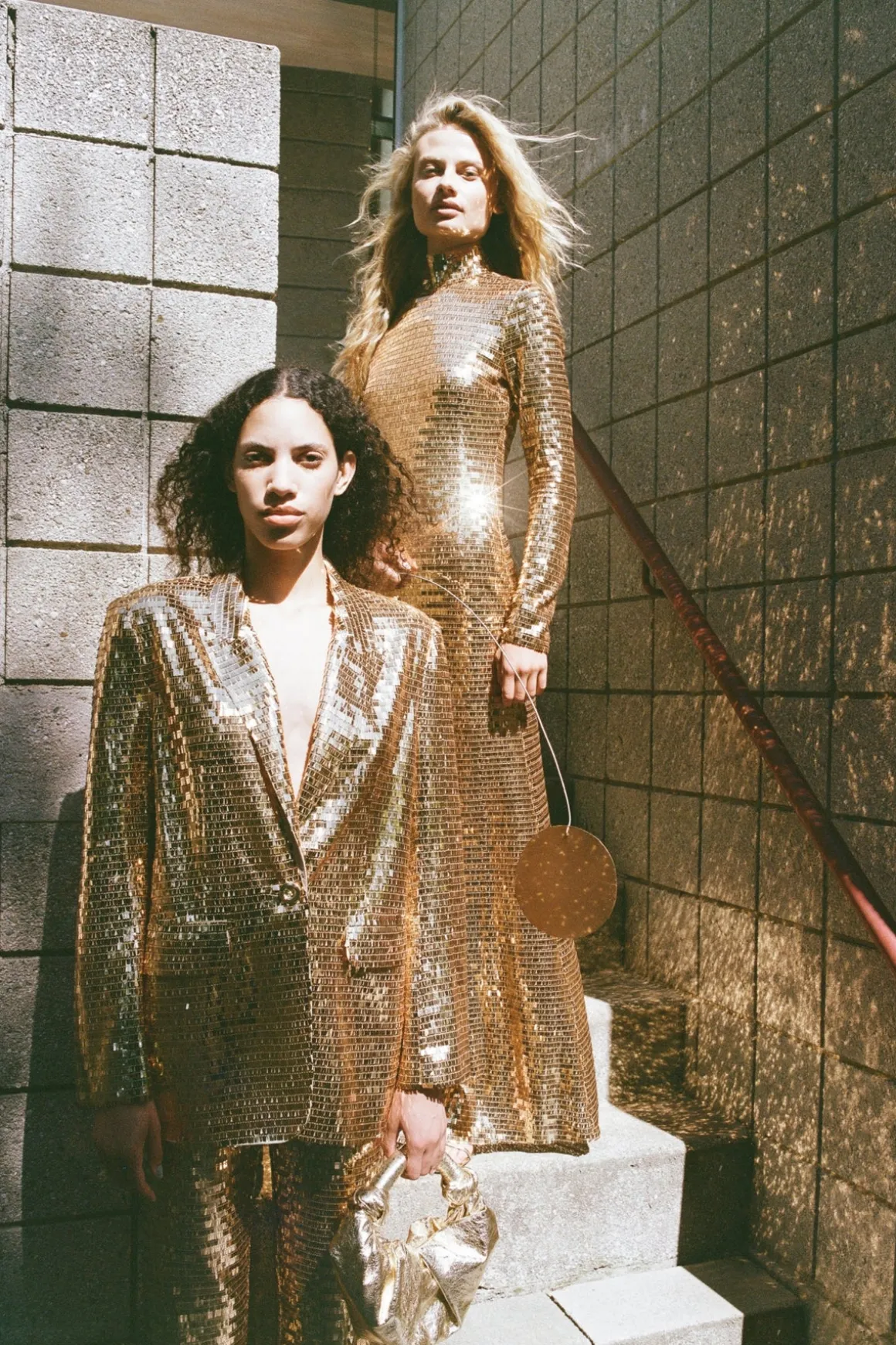 Sequin Sculpty Dress in Star Gold