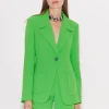 Sola Crepe Blazer in Gummy Green