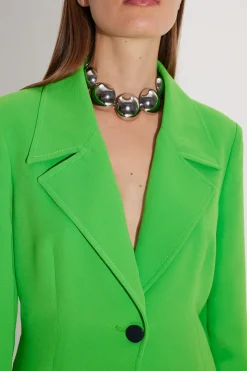 Sola Crepe Blazer in Gummy Green