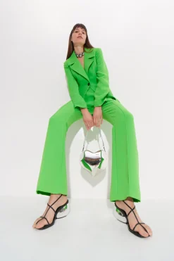 Sola Crepe Blazer in Gummy Green