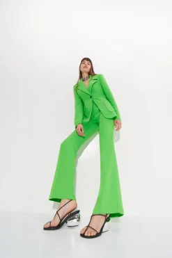 Sola Crepe Blazer in Gummy Green