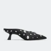 Teardrop Crystal Pointed Gala Mule in Black/Clear
