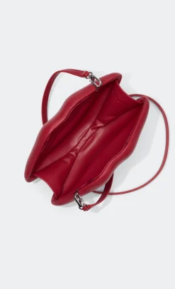 Vegan Lip Clutch in Lucky Red