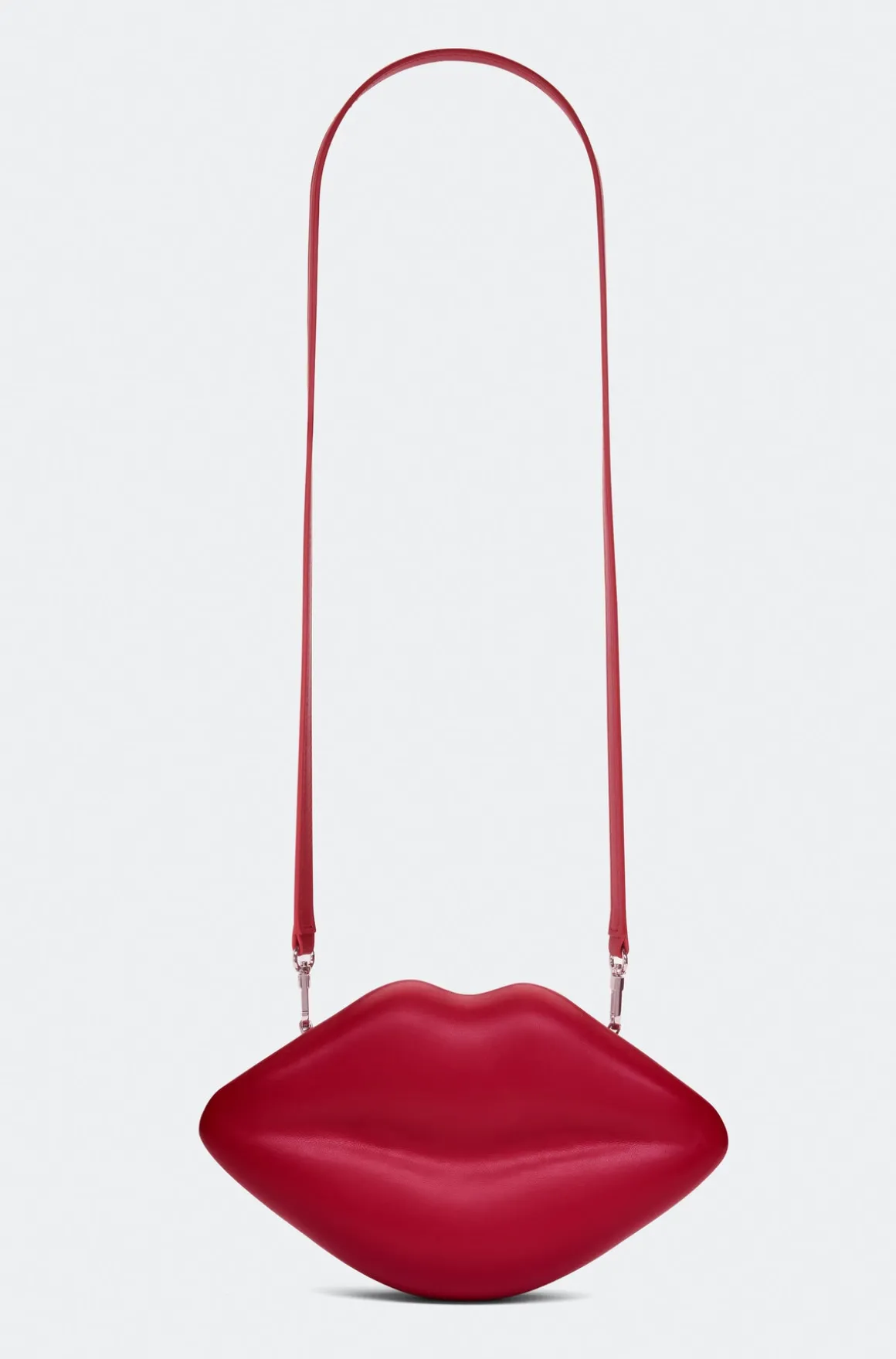 Vegan Lip Clutch in Lucky Red