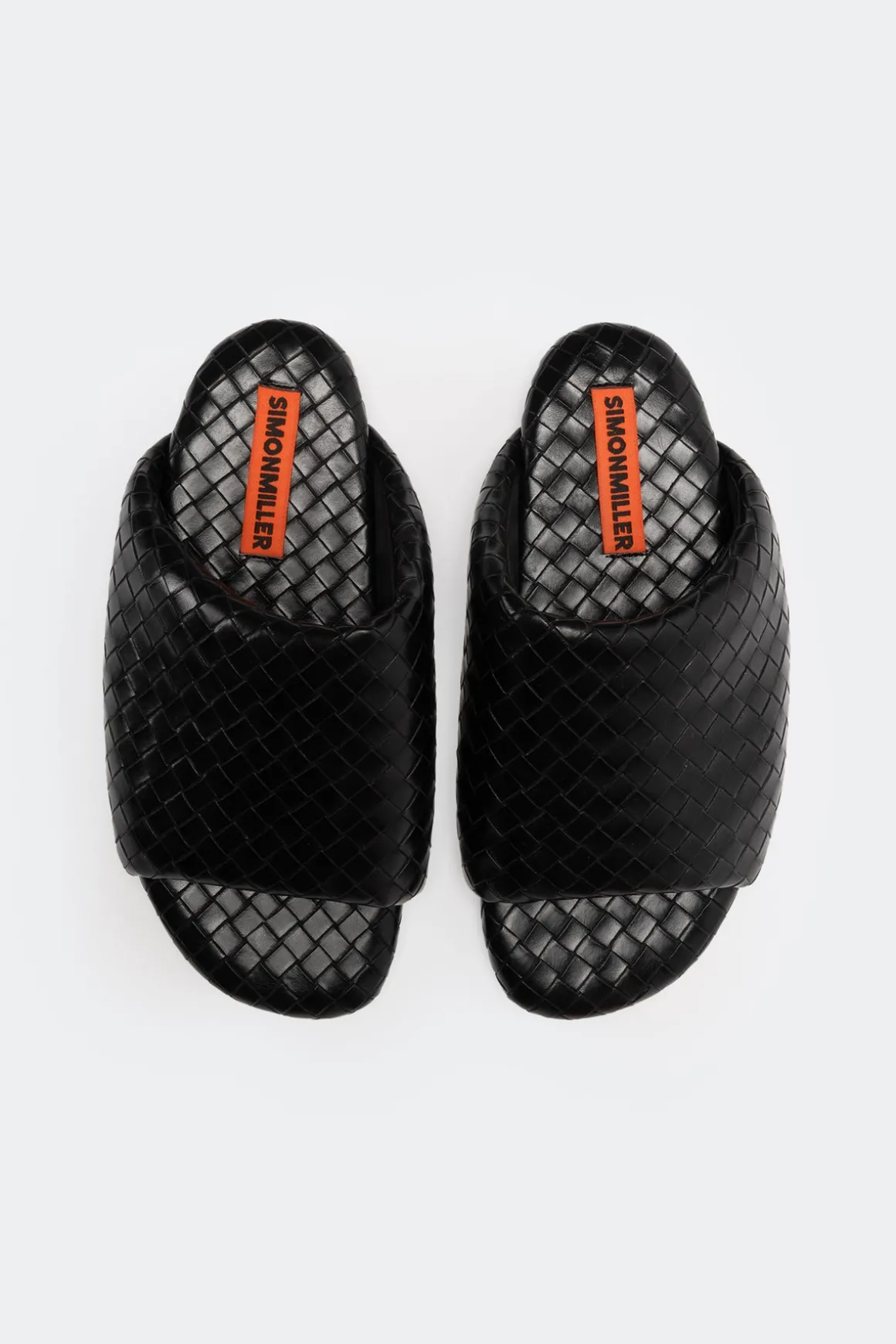 Woven Bubble Slide in Black