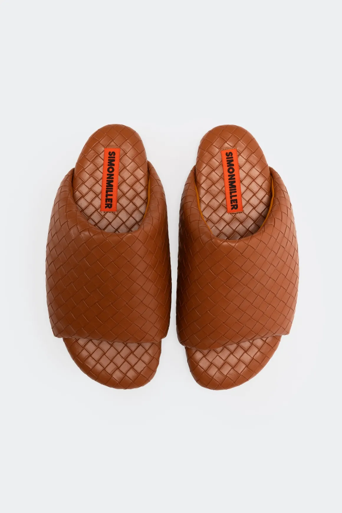 Woven Bubble Slide in Chestnut
