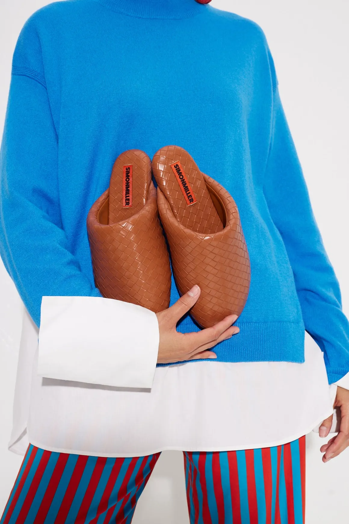 Woven Bubble Slipper in Chestnut