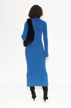 Zumi Textured Knit Dress in Matisse Blue