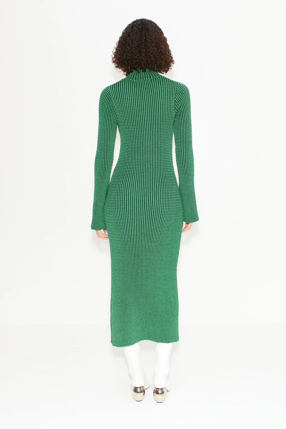 Zumi Textured Knit Dress in Gummy Green