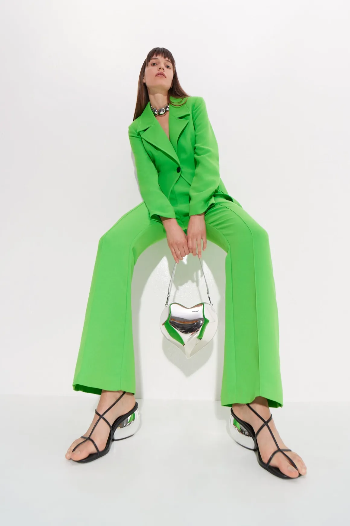 Zypresse Crepe Pants in Gummy Green